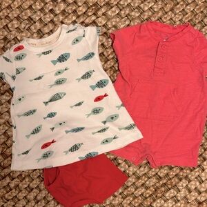 Baby Girl Shorty Romper and Dress with Bloomers